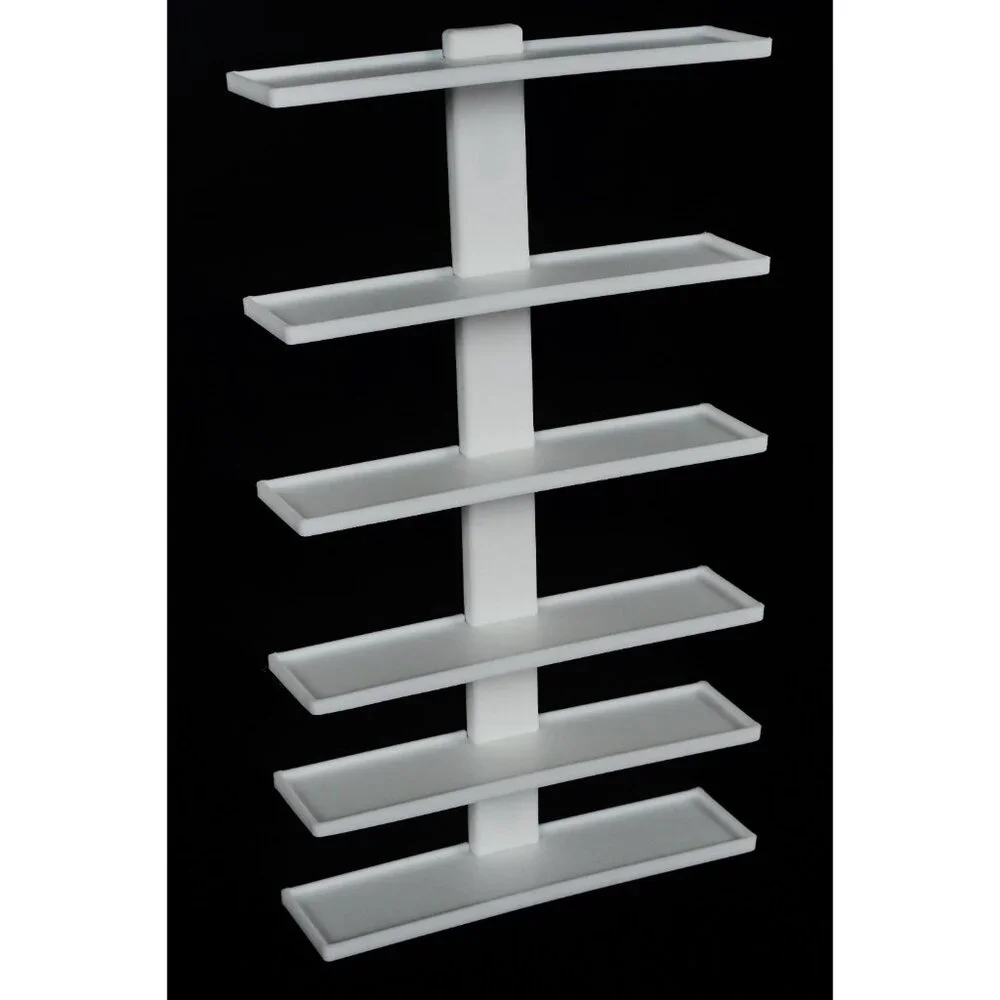 White Wall Mounted Display Shelf for Mini Brand Toys - 6 Shelves